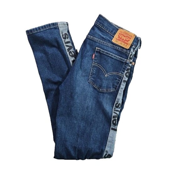 Levi's 502 Jean 20Reg Blue Tapered Leg Denim Tag 30x30 LEVI'S Spelled Out On Leg - Picture 8 of 16